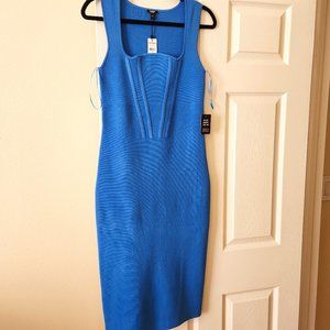 Bright Blue Midi Sweater Dress